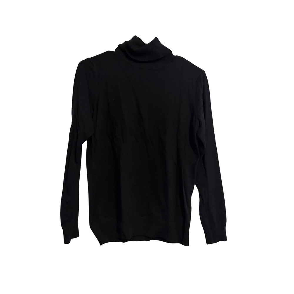 Andrew Marc Turtleneck Sweater Womens Medium Black Good Long Sleeve‎ Ribbed Trim